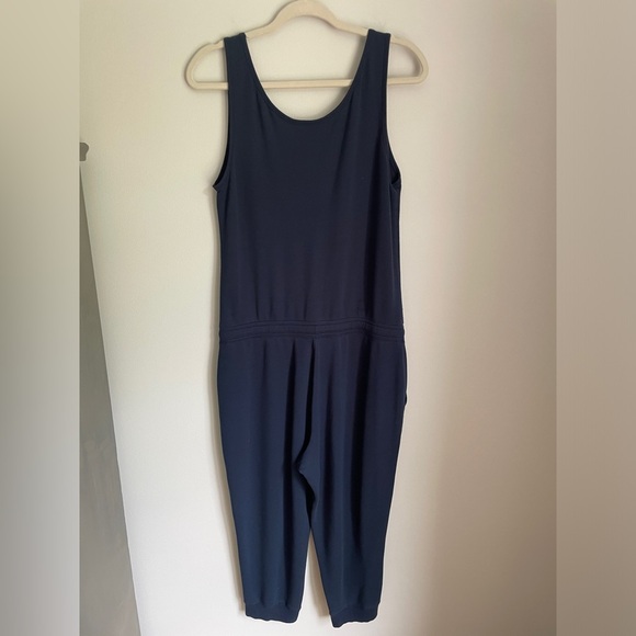 Ralph Lauren Women’s Tie Waist Sleeveless Jumpsuit in Navy Blue Size Medium - Picture 3 of 8